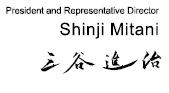 Representative director president Shinji Mitani